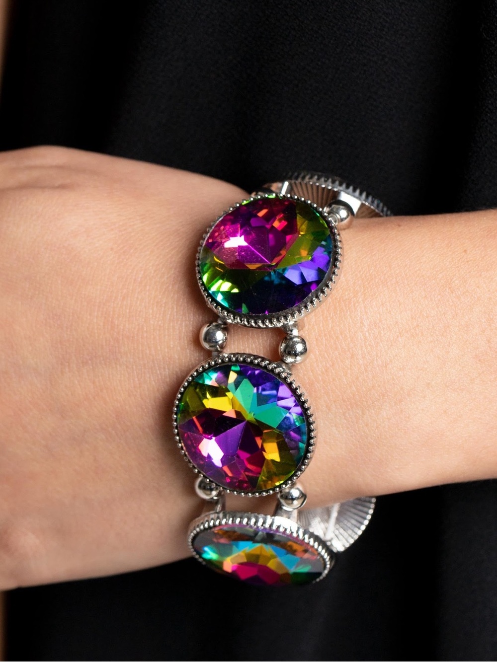 Mystic Aurora Multi-Color Statement Bracelet